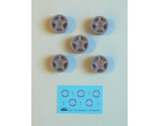 Wheels – Speedline ( 5 spoke tarmac ) 3D print / 5 pcs for Escort RS Cosworth 1/24